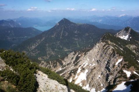 Aussicht von der Hohen Kiste im Estergebirge zum Walchensee